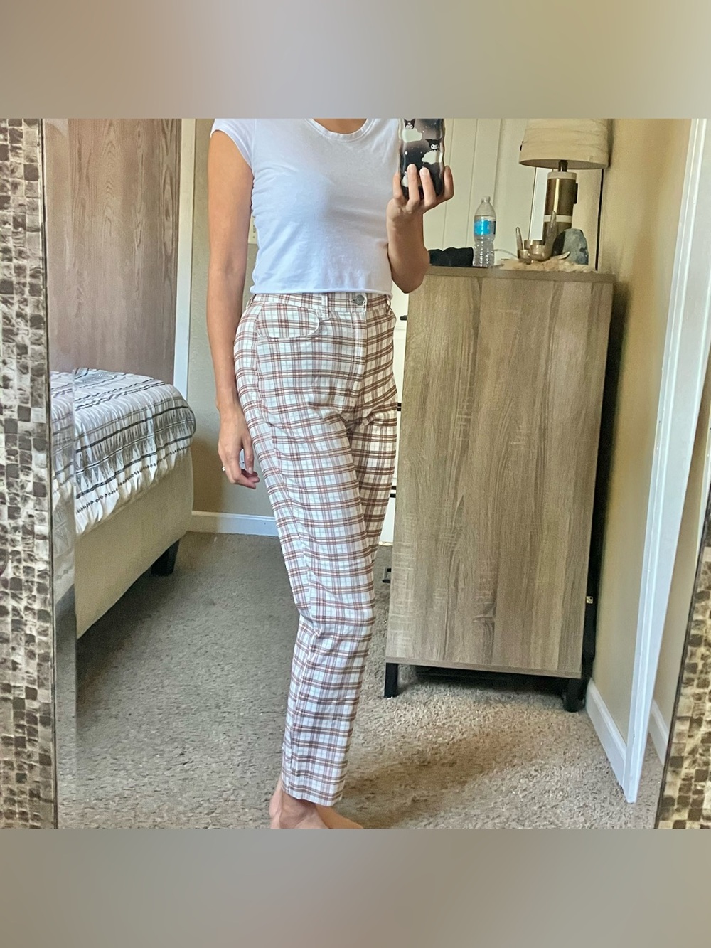 Hollister cropped plaid stretch pants